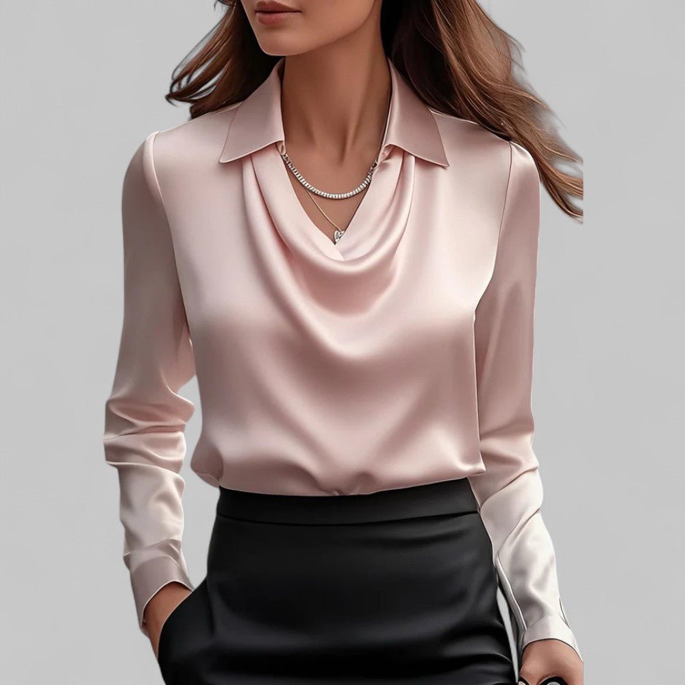 Raya | Sophisticated Draped Cowl Neck Party Top