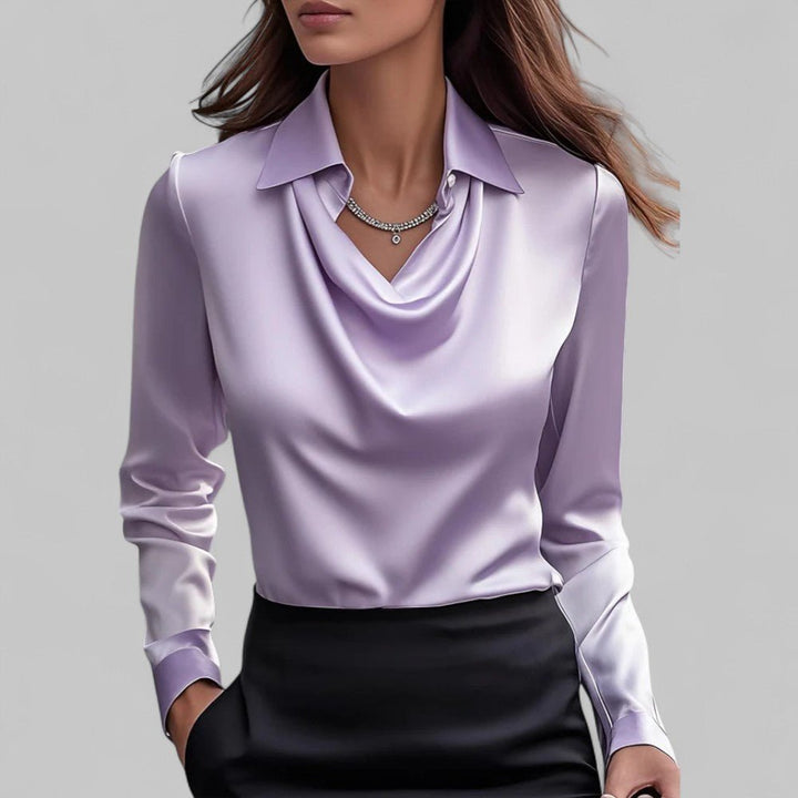 Raya | Sophisticated Draped Cowl Neck Party Top