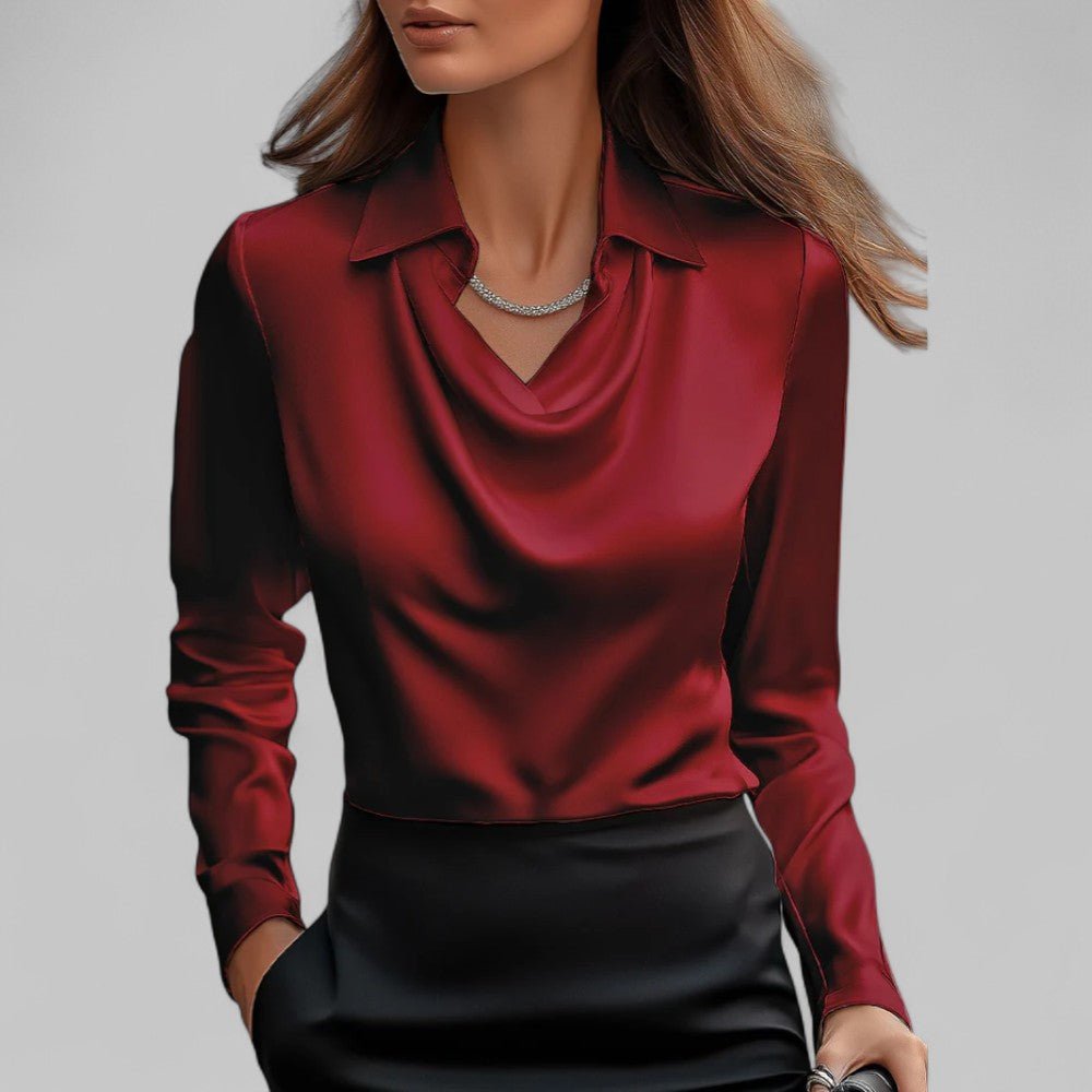 Raya | Sophisticated Draped Cowl Neck Party Top
