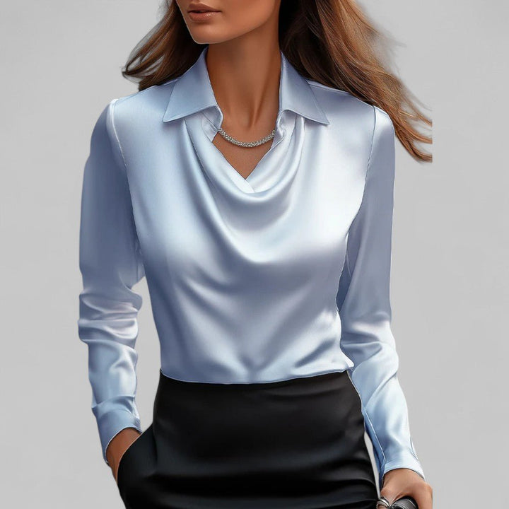 Raya | Sophisticated Draped Cowl Neck Party Top