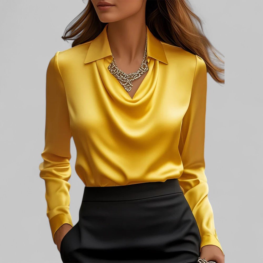 Raya | Sophisticated Draped Cowl Neck Party Top