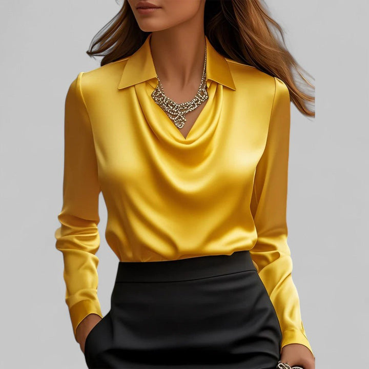 Raya | Sophisticated Draped Cowl Neck Party Top