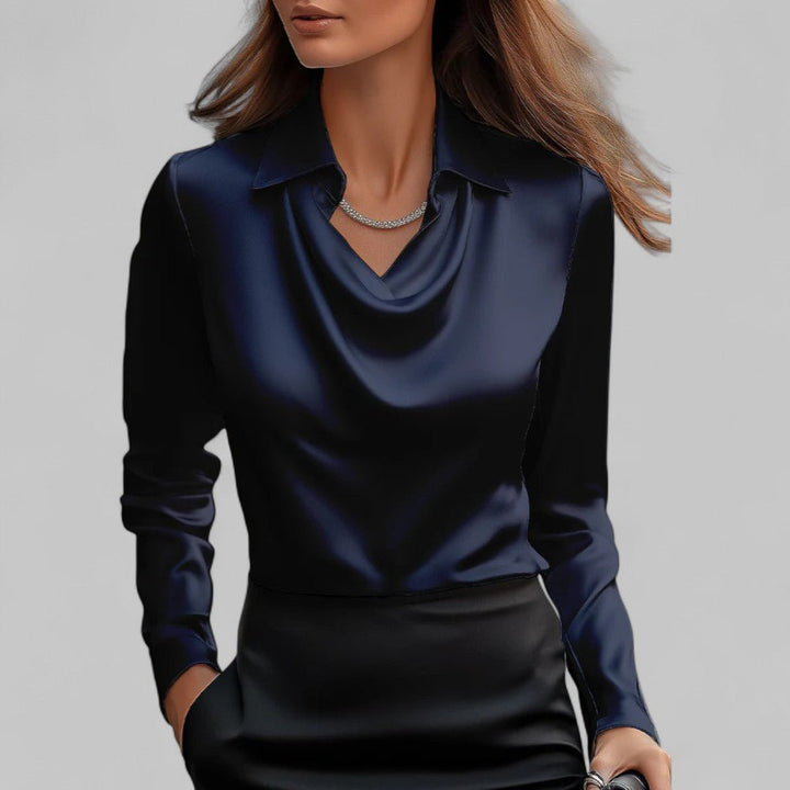 Raya | Sophisticated Draped Cowl Neck Party Top