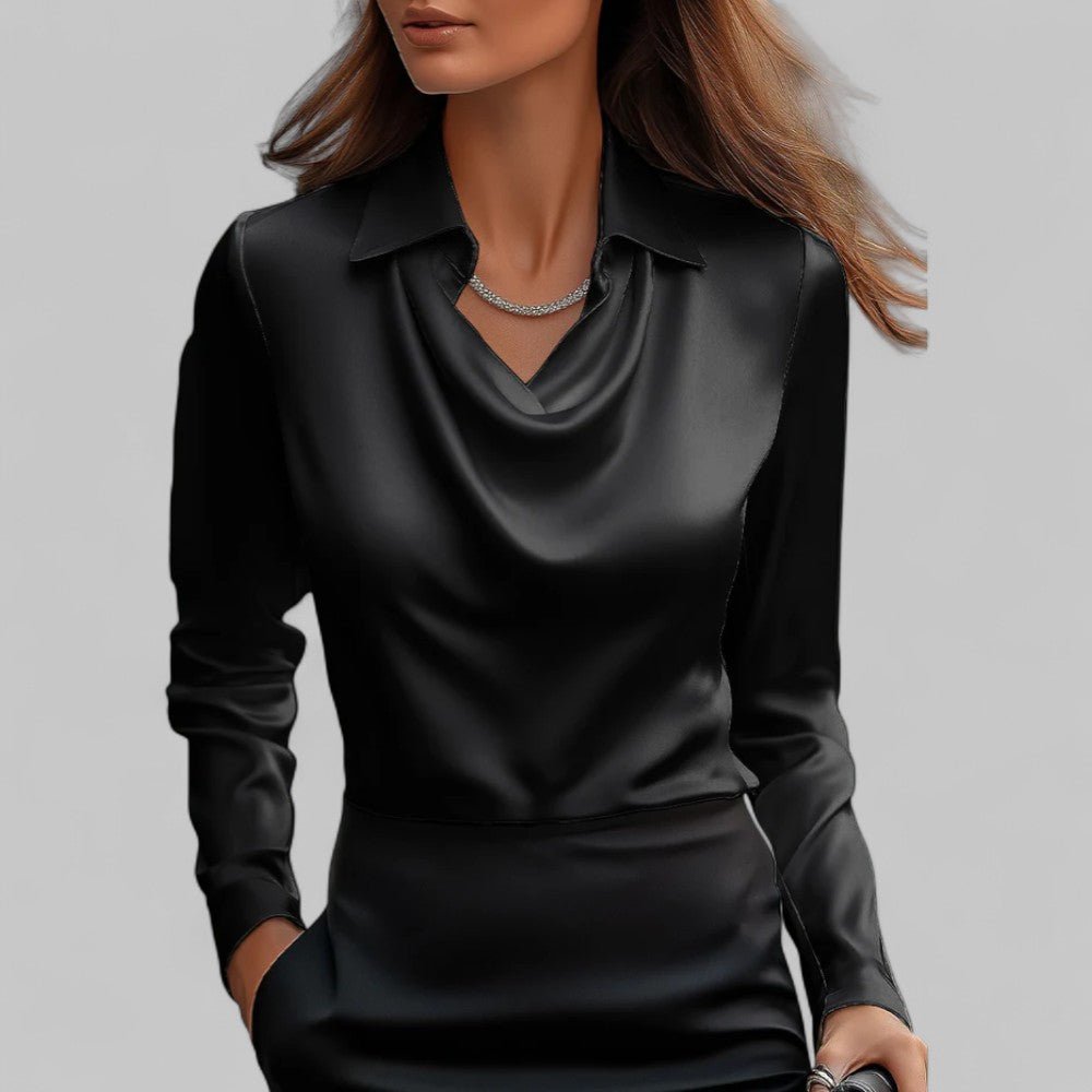 Raya | Sophisticated Draped Cowl Neck Party Top