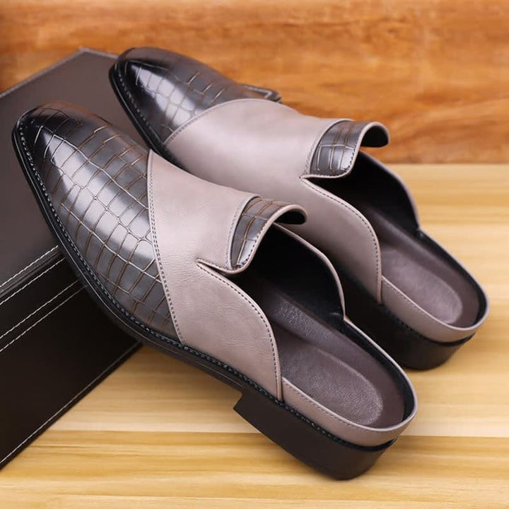 Reuben | Polished Backless Slip-On Loafer Slippers