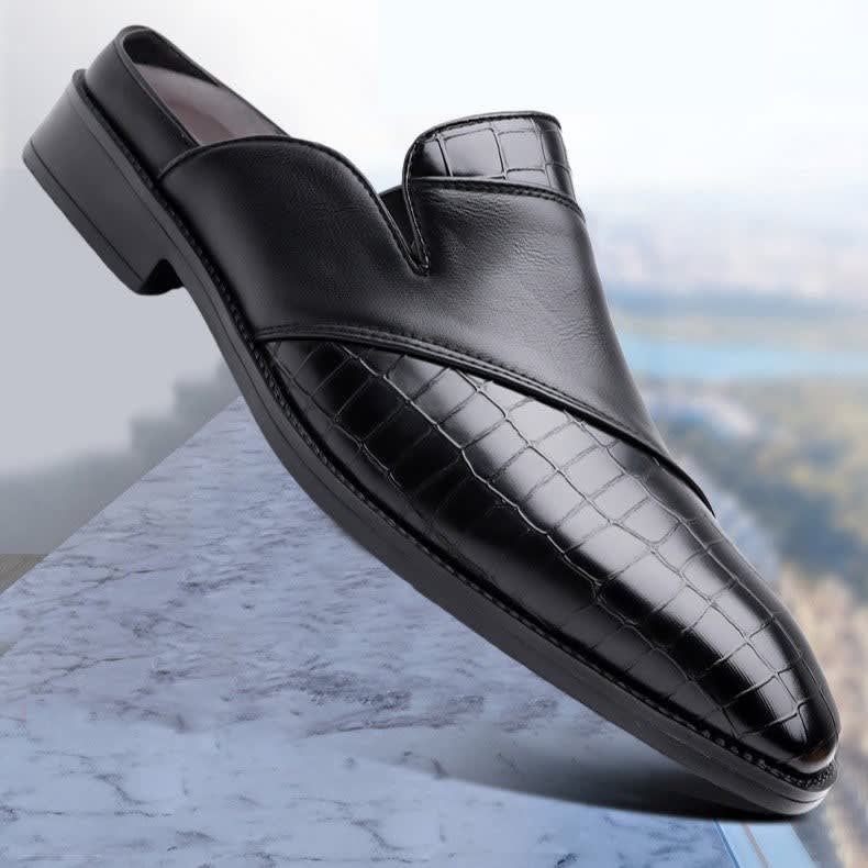 Reuben | Polished Backless Slip-On Loafer Slippers