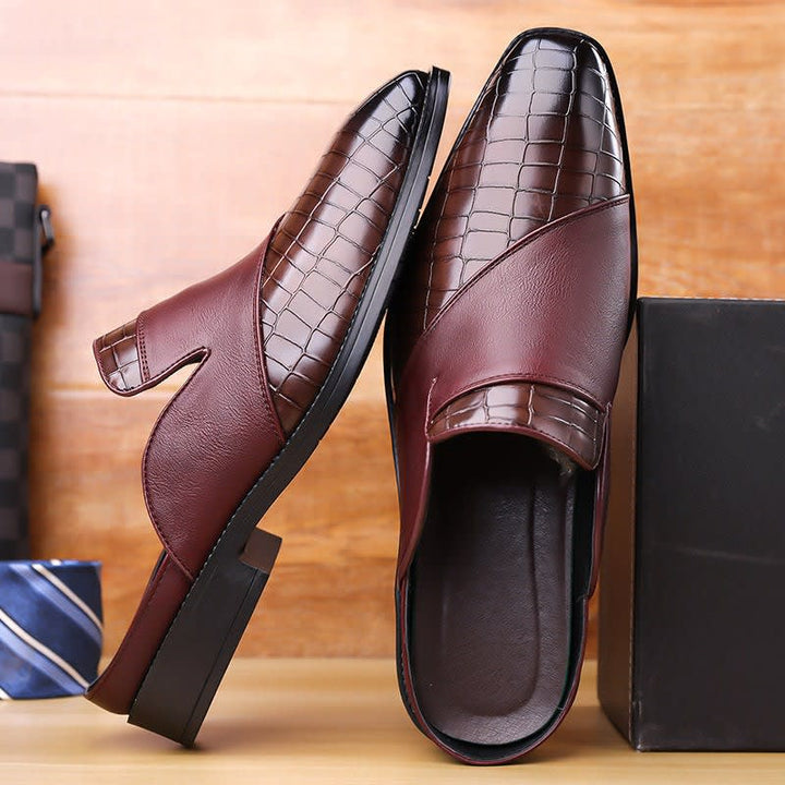Reuben | Polished Backless Slip-On Loafer Slippers