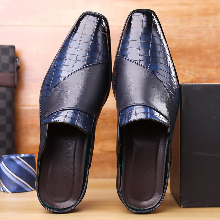 Reuben | Polished Backless Slip-On Loafer Slippers