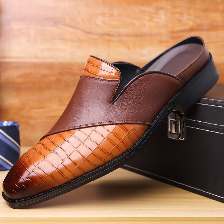 Reuben | Polished Backless Slip-On Loafer Slippers