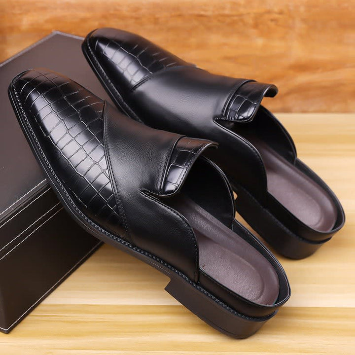 Reuben | Polished Backless Slip-On Loafer Slippers
