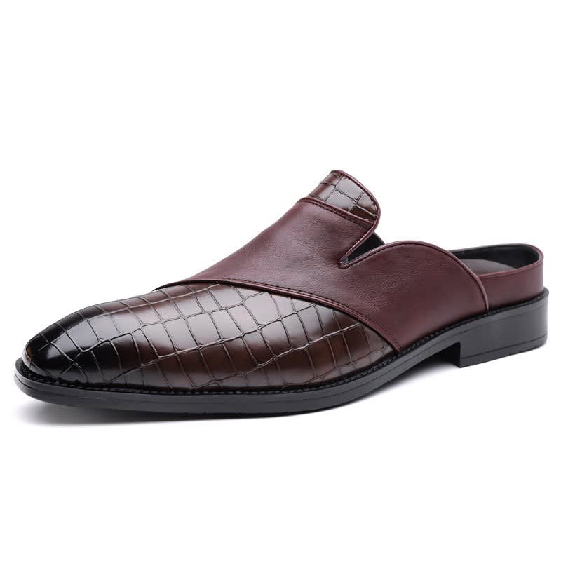 Reuben | Polished Backless Slip-On Loafer Slippers