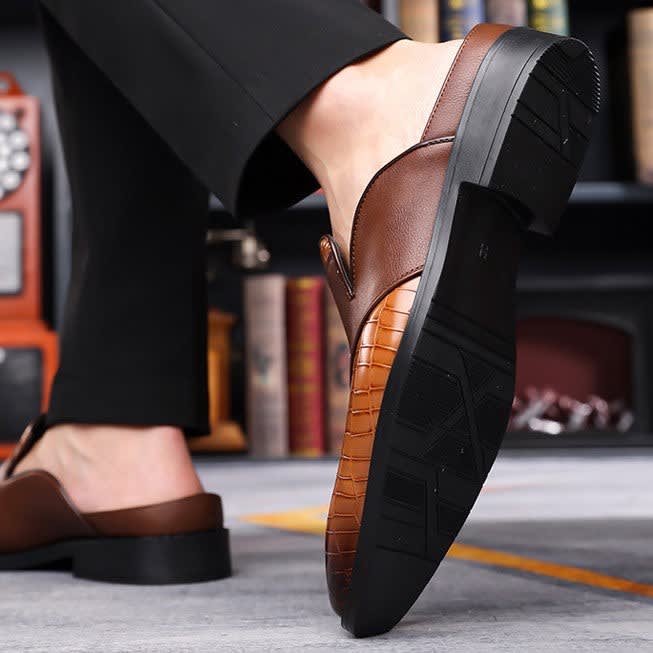 Reuben | Polished Backless Slip-On Loafer Slippers