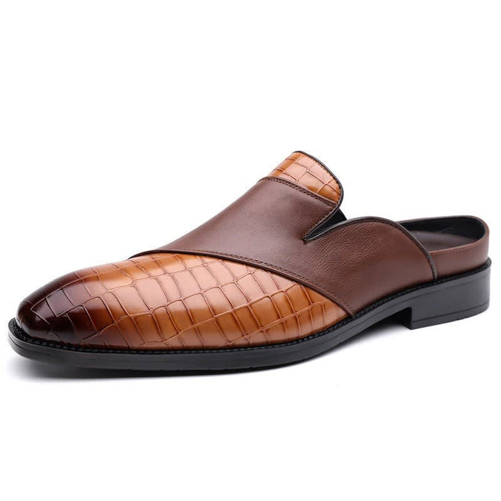 Reuben | Polished Backless Slip-On Loafer Slippers