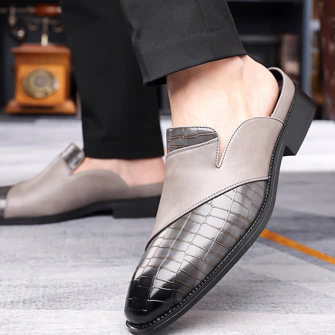 Reuben | Polished Backless Slip-On Loafer Slippers