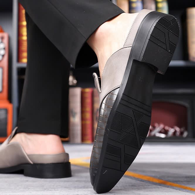 Reuben | Polished Backless Slip-On Loafer Slippers
