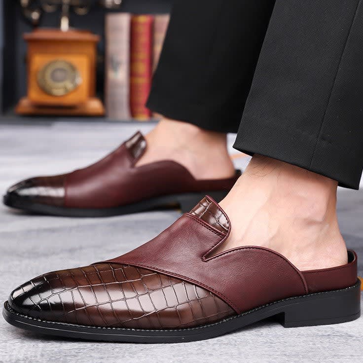 Reuben | Polished Backless Slip-On Loafer Slippers