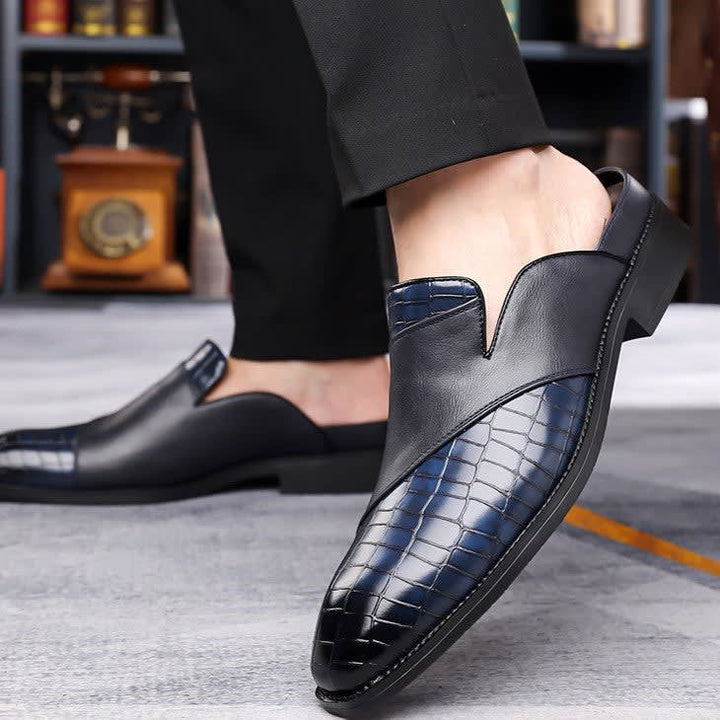 Reuben | Polished Backless Slip-On Loafer Slippers