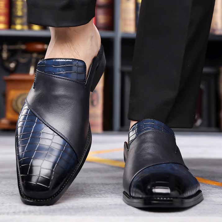 Reuben | Polished Backless Slip-On Loafer Slippers