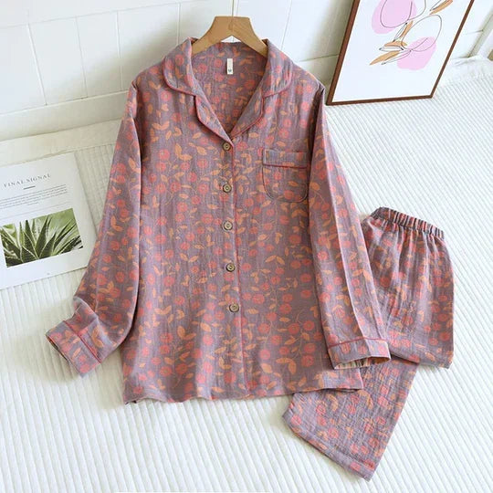 Robyn | Refined Floral Print Ladies Pyjamas Set