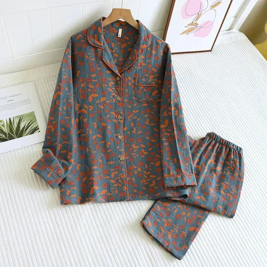 Robyn | Refined Floral Print Ladies Pyjamas Set