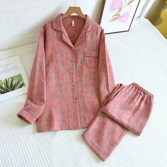 Robyn | Refined Floral Print Ladies Pyjamas Set