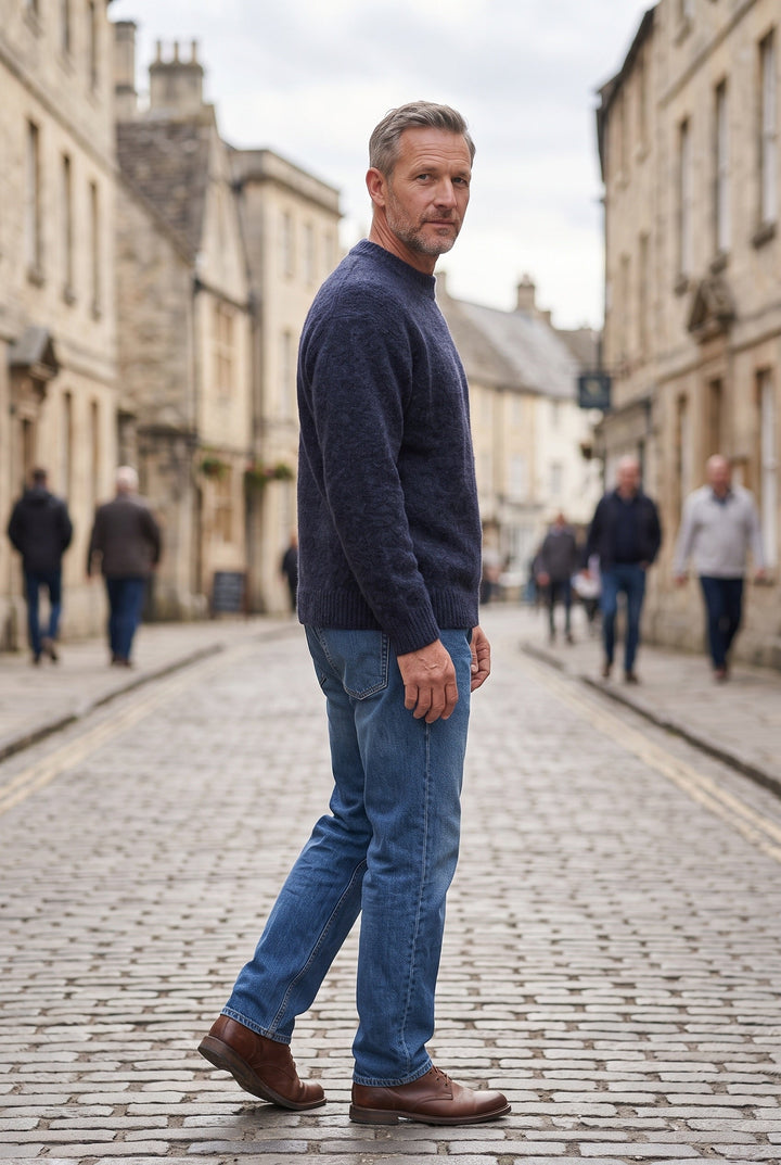 Rory | Stylish Textured Crew Neck Mens Knit Jumper