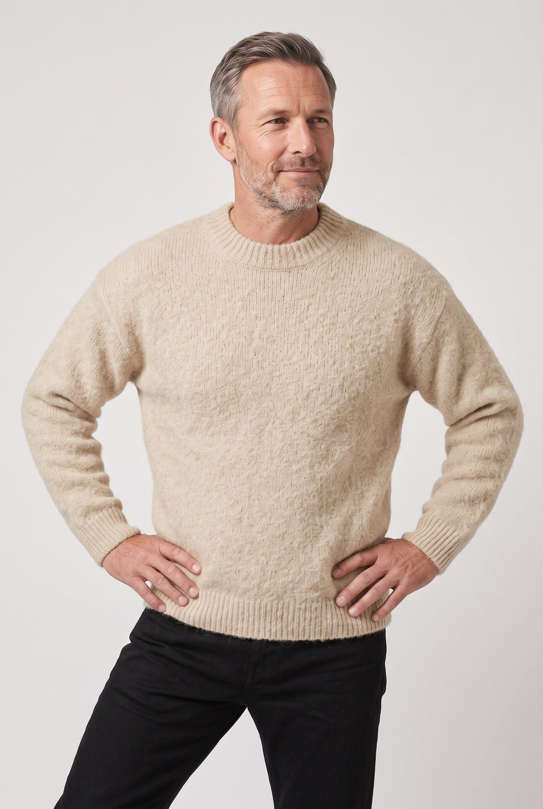 Rory | Stylish Textured Crew Neck Mens Knit Jumper