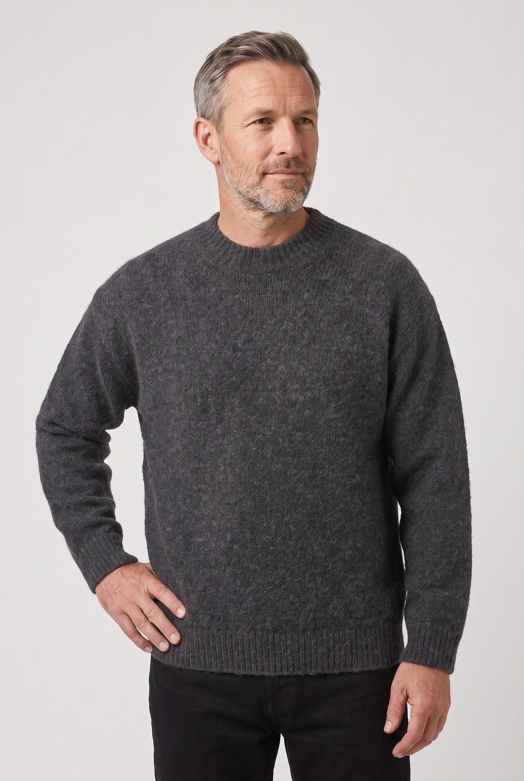 Rory | Stylish Textured Crew Neck Mens Knit Jumper