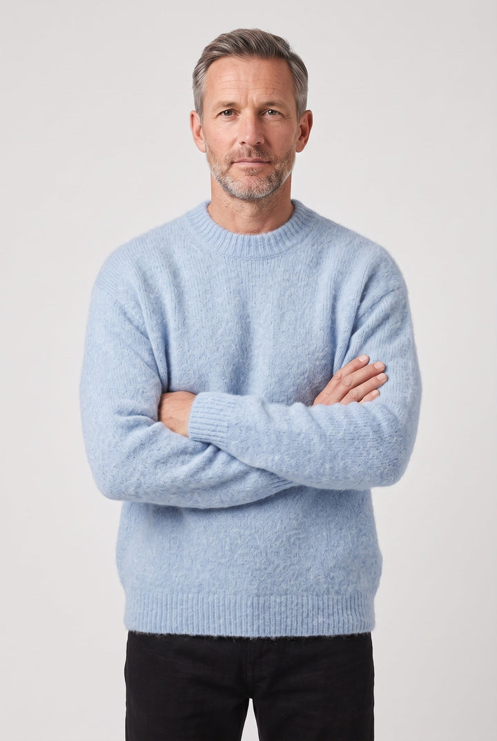 Rory | Stylish Textured Crew Neck Mens Knit Jumper
