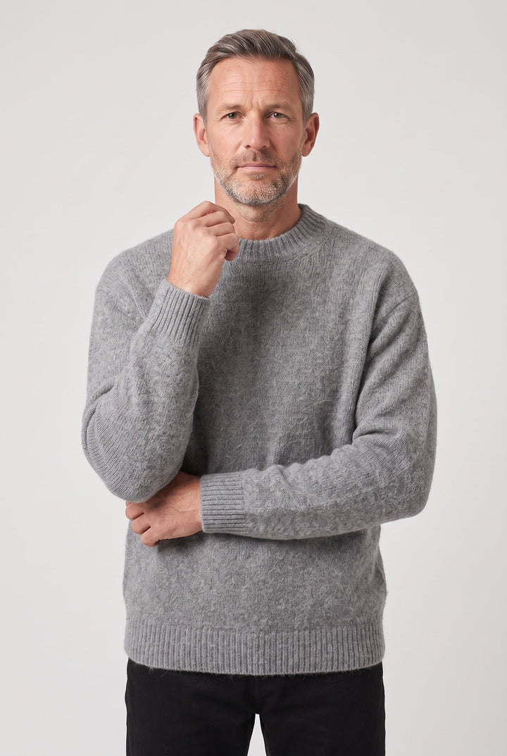 Rory | Stylish Textured Crew Neck Mens Knit Jumper