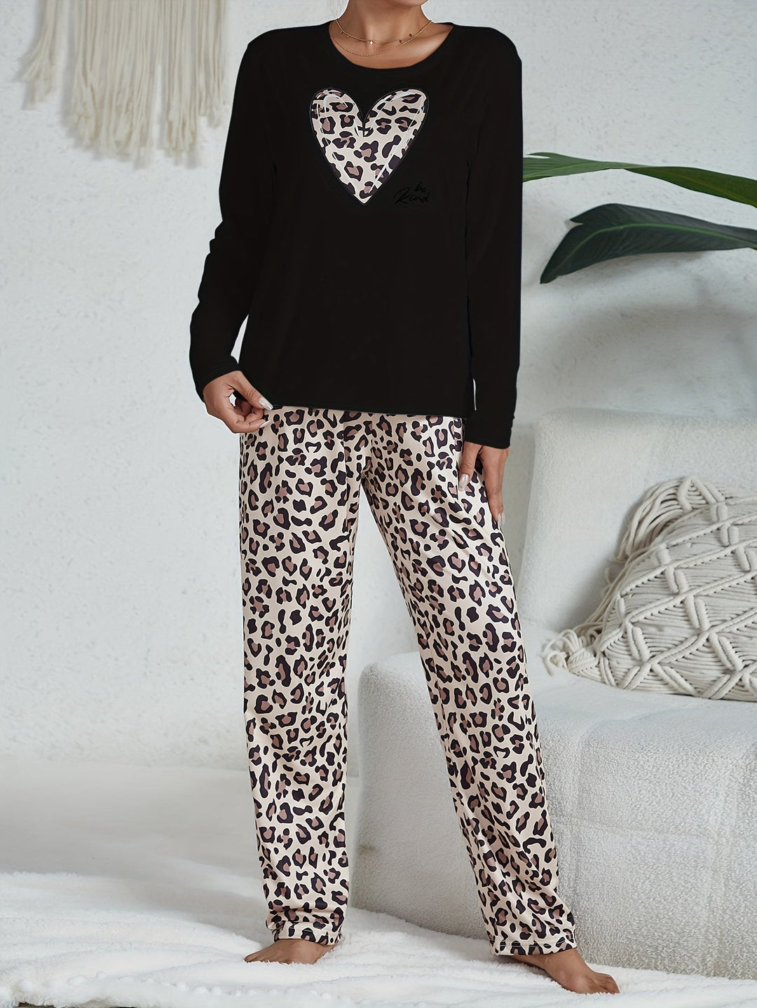 Rose | Timeless Leopard Print Ladies Pyjamas Set