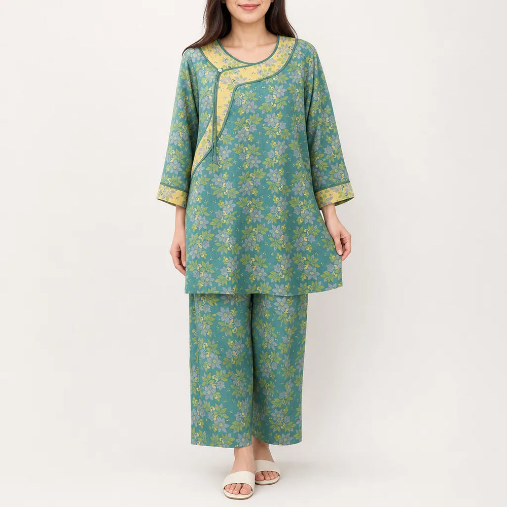 Ruby | Relaxed Floral Print Ladies Pyjamas Lounge Set