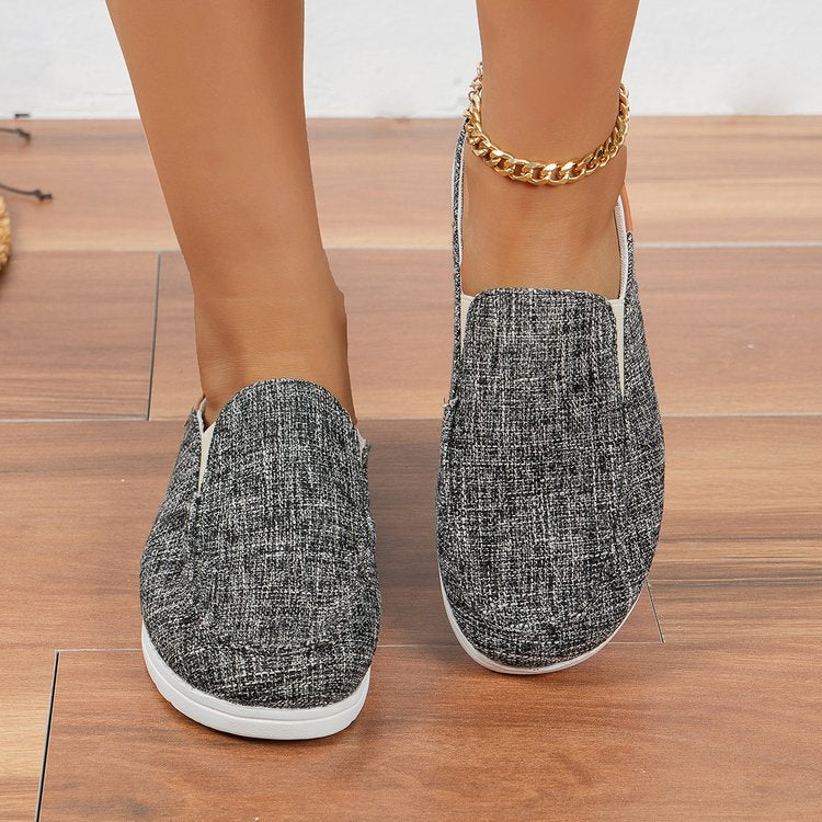 Ruby | Sophisticated Cow Print Slip-On Mule Slippers