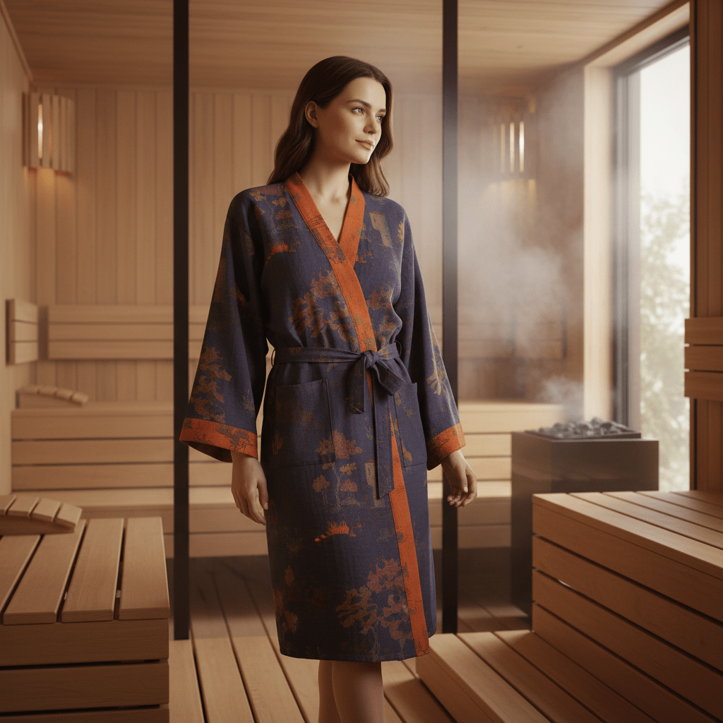 Sara | Elegant Kimono Style Dressing Gown with Tie Waist