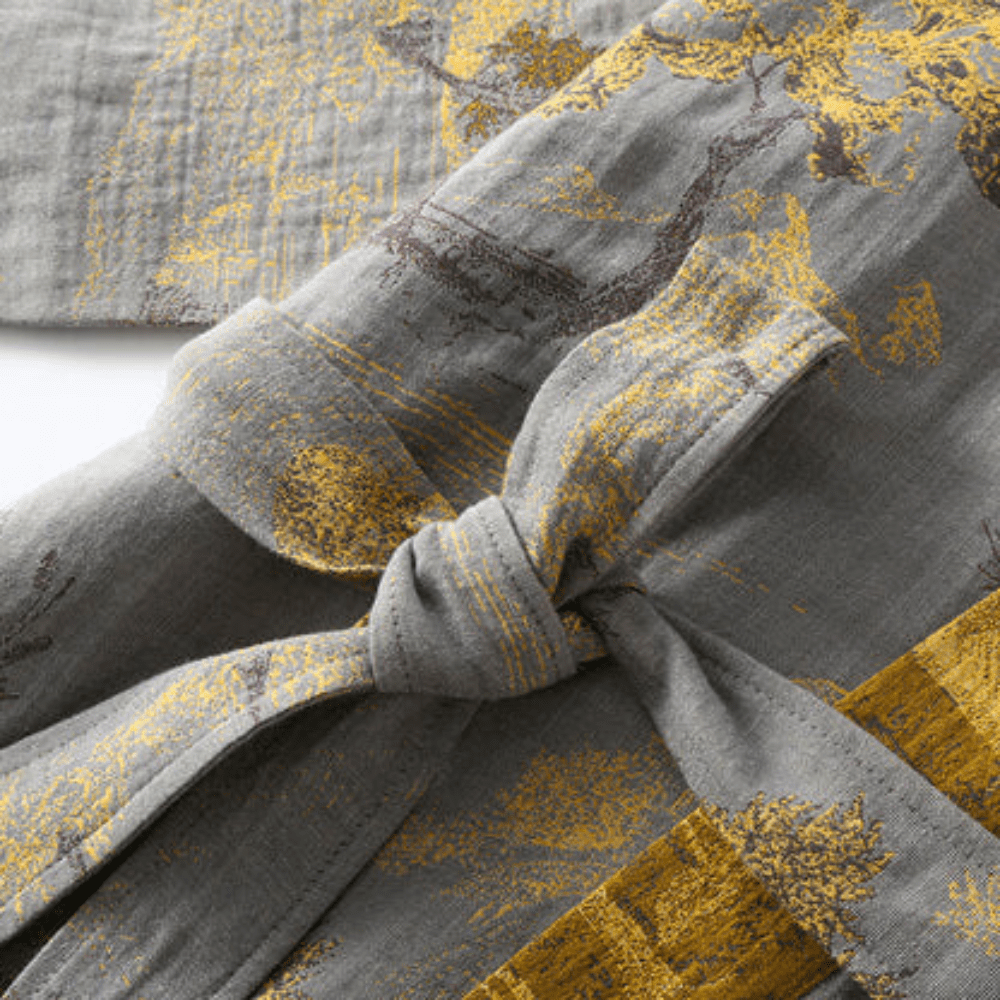 Sara | Elegant Kimono Style Dressing Gown with Tie Waist