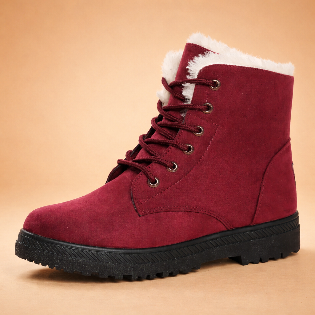 Scarlett | Stylish Fur-Lined Lace-Up Snow Boots Women
