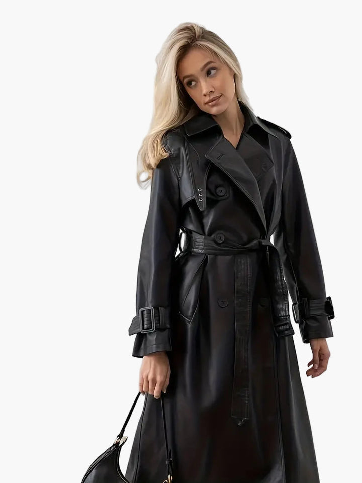 Sienna | Sophisticated Belted Long Coat in Trench Style