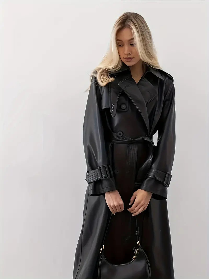 Sienna | Sophisticated Belted Long Coat in Trench Style