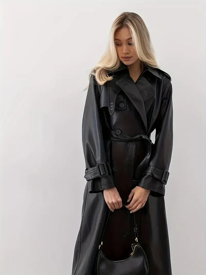 Sienna | Sophisticated Belted Long Coat in Trench Style