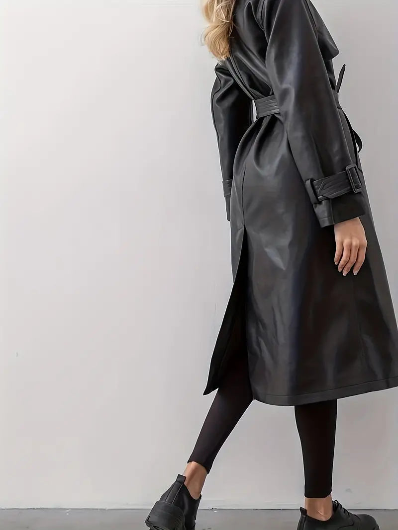 Sienna | Sophisticated Belted Long Coat in Trench Style