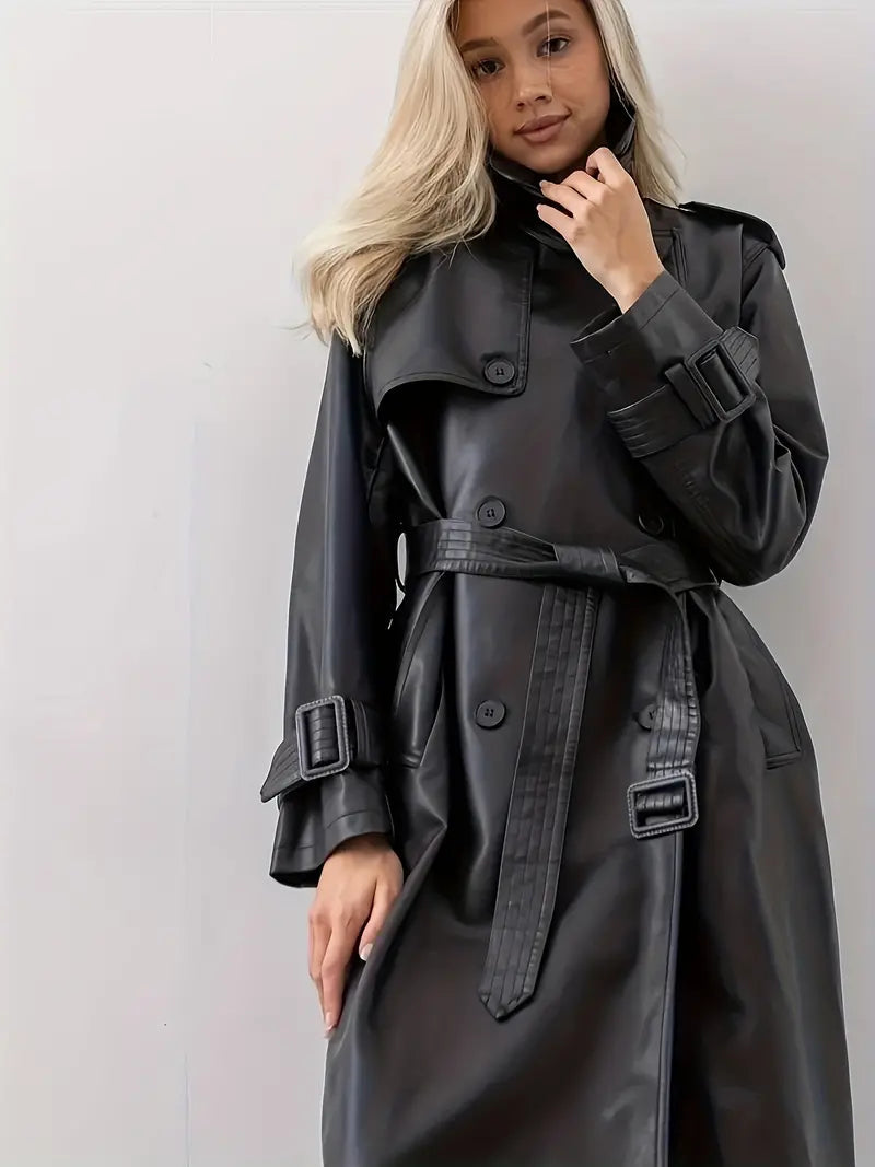Sienna | Sophisticated Belted Long Coat in Trench Style