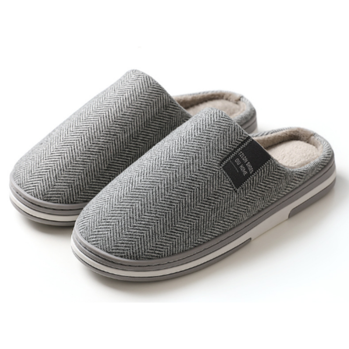 Sonny | Classic Herringbone Knit House Slippers