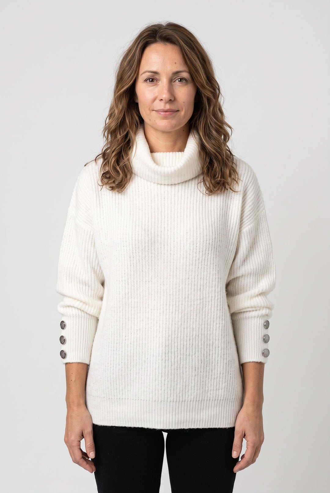 Sophia | Elegant Ribbed Roll Neck Womens Jumpers