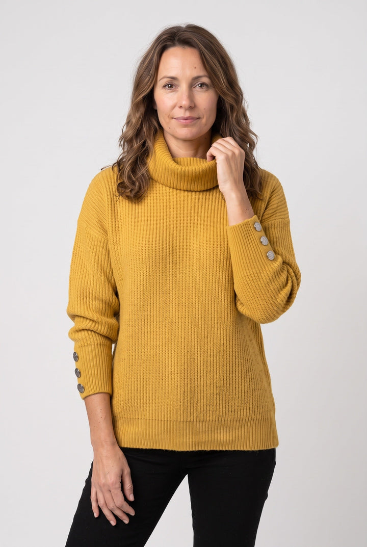 Sophia | Elegant Ribbed Roll Neck Womens Jumpers
