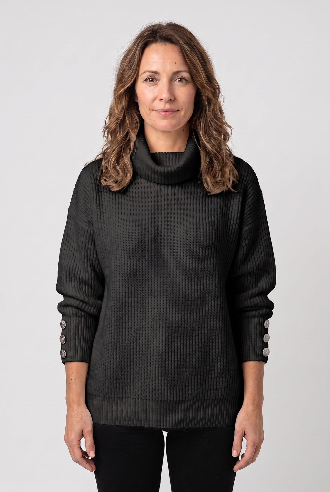 Sophia | Elegant Ribbed Roll Neck Womens Jumpers