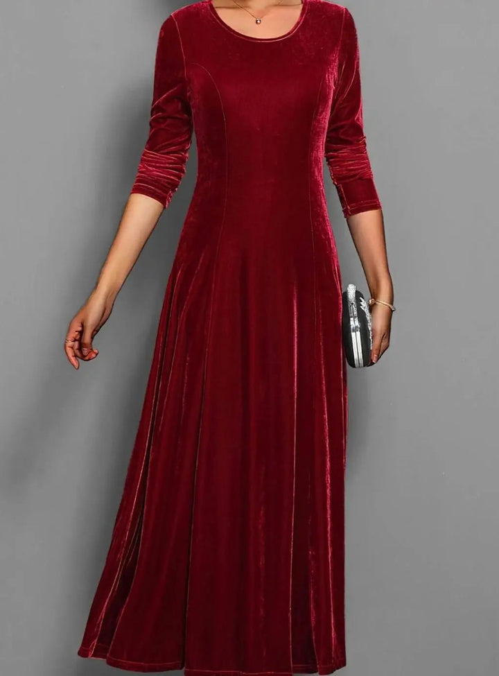 Sophie | Relaxed A-Line Long Sleeve Maxi Christmas Dress