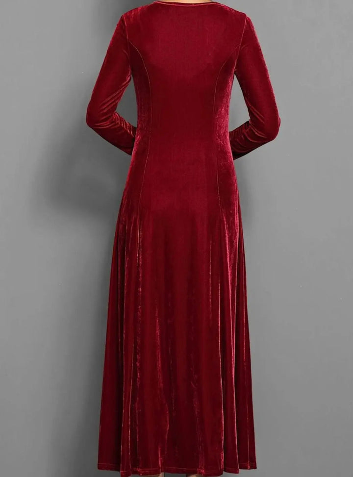 Sophie | Relaxed A-Line Long Sleeve Maxi Christmas Dress