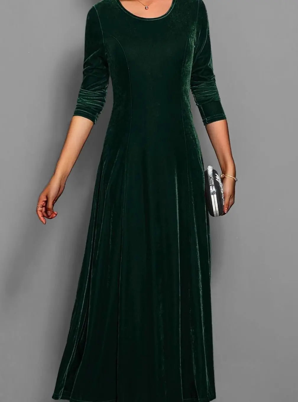Sophie | Relaxed A-Line Long Sleeve Maxi Christmas Dress