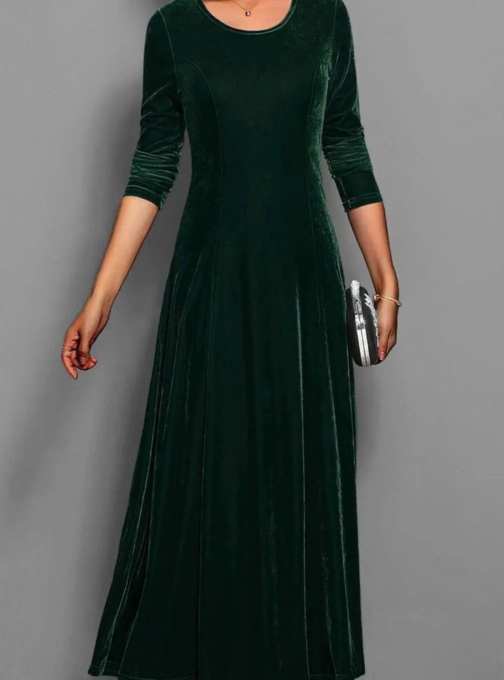 Sophie | Relaxed A-Line Long Sleeve Maxi Christmas Dress
