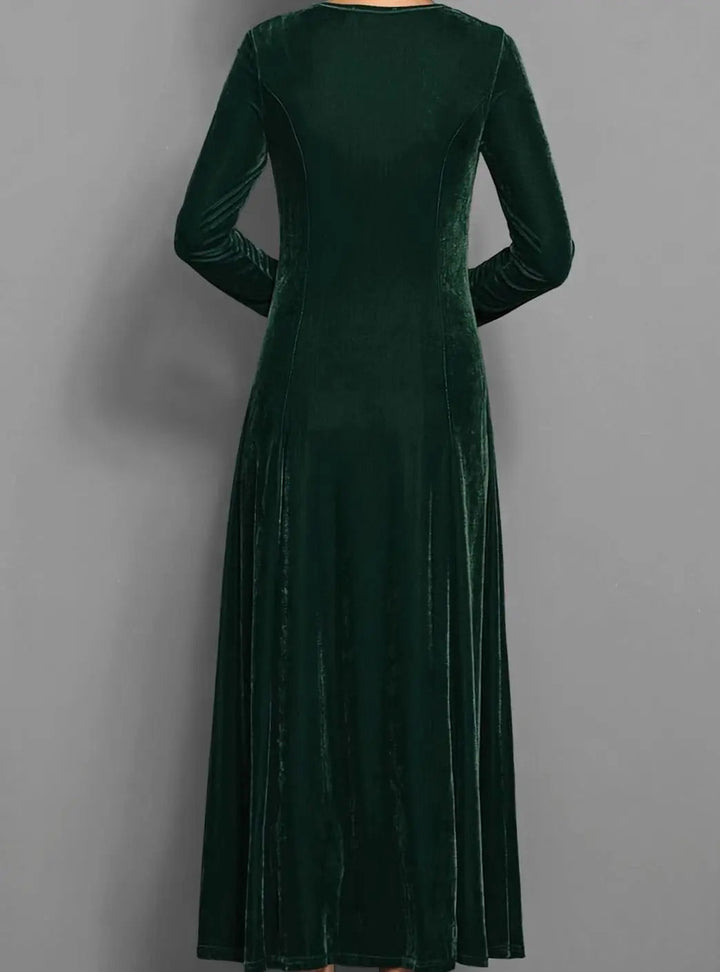 Sophie | Relaxed A-Line Long Sleeve Maxi Christmas Dress